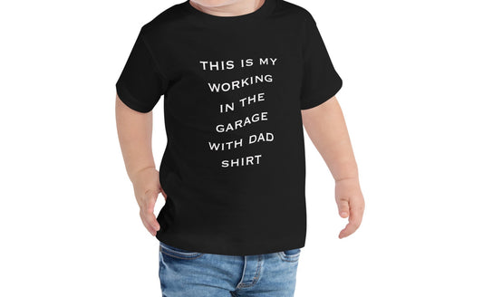 Working with Dad, Toddler Black Tshirt