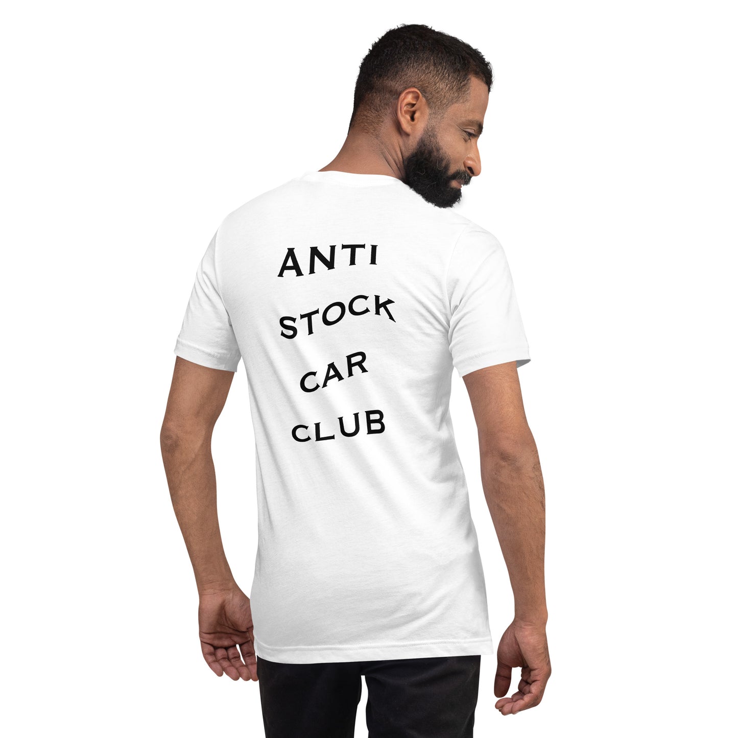 Anti Stock Car Club, White T-Shirt
