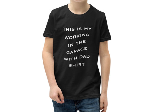 Working with Dad, Black Youth Tshirt